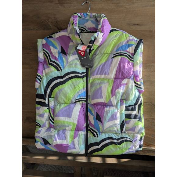 Free People Jackets & Blazers - NWT Free People In A Bubble Printed Puffer Vest Size SMALL Style No. 82040072